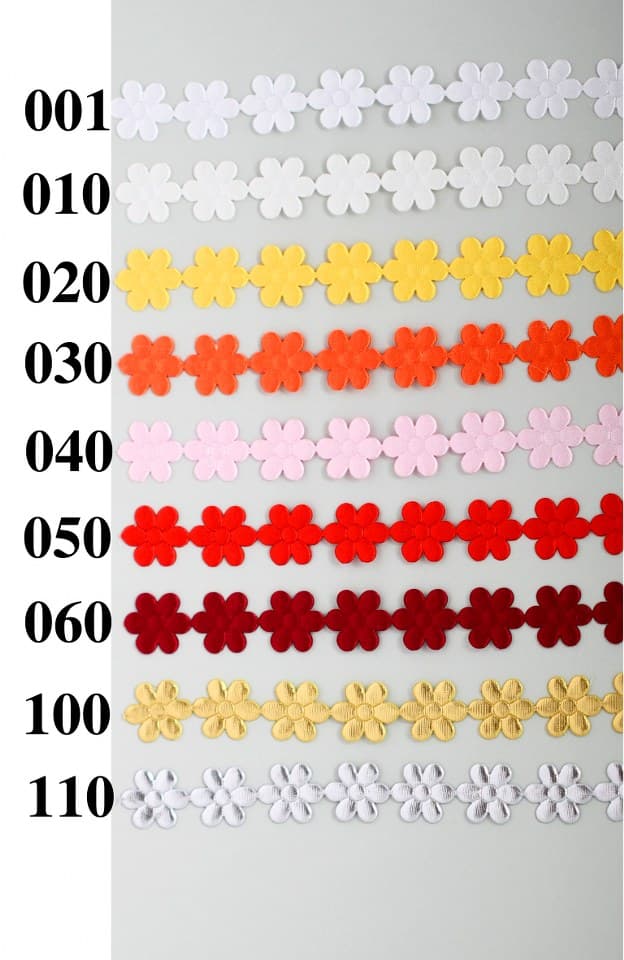 Aplikacje kwiatek pełny duży, 1mb różowy