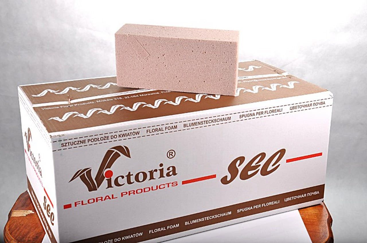 Gąbka florystyczna szara 7x11x23cm, 1szt.