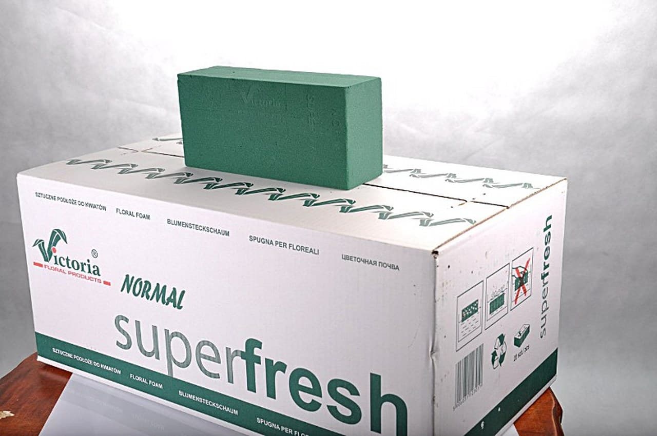 Gąbka florystyczna zielona 7x11x23cm, 1szt.