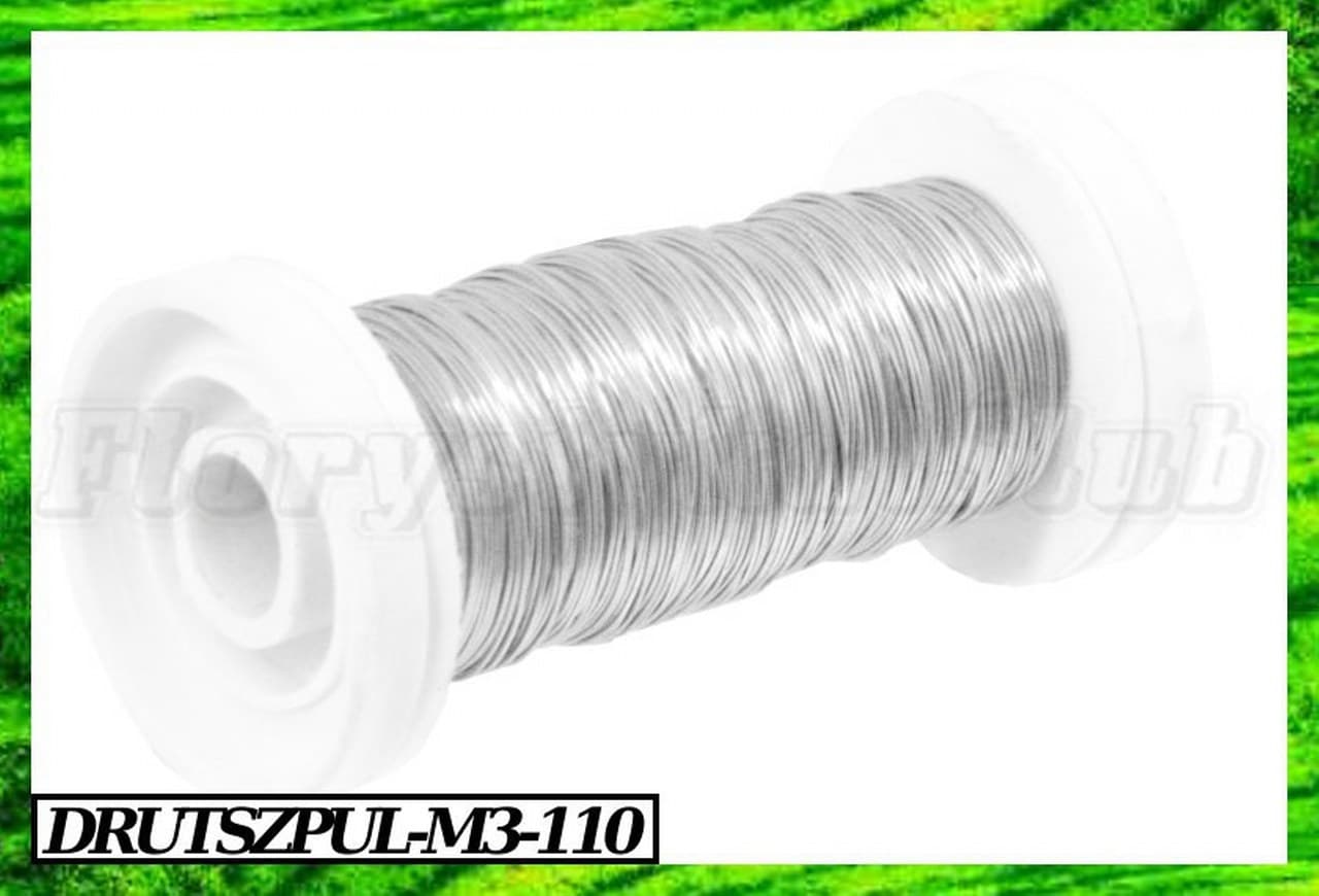 Drut stalowy metal 0,3mm/75g/ok.135mb, srebrny