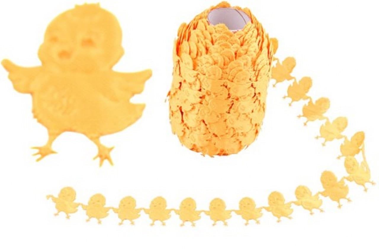 Aplikacje kurczaczek 2x3cm/44szt,1mb, żółte