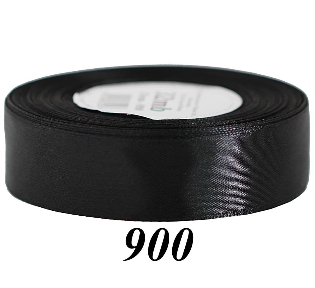Wstążka satynowa 25mm/32mb, czarna