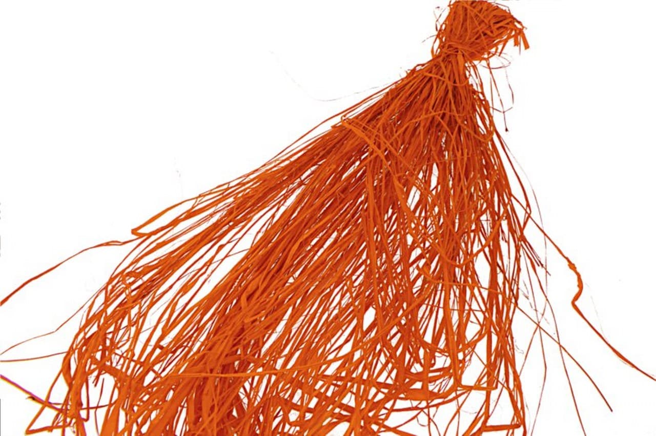 Rafia - włókna 50-60 gram, pomarańczowa