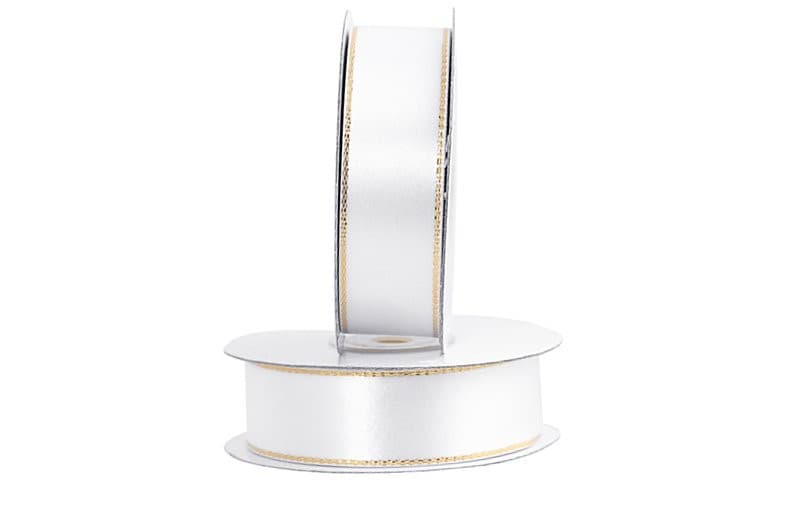 Wstążka satynowa ZP 25mm/27mb biała