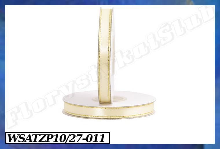 Wstążka satynowa ZP 10mm/27mb jasnokremowa