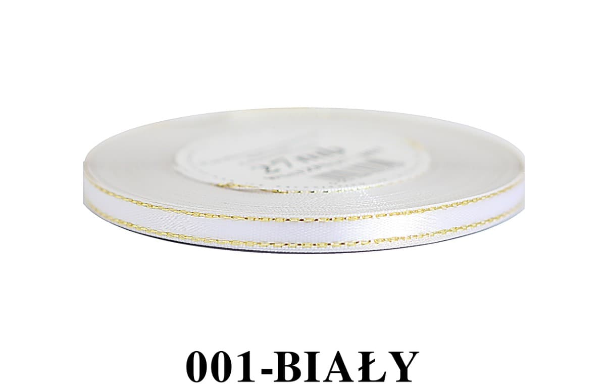 Wstążka satynowa ZP 6mm/27mb biała