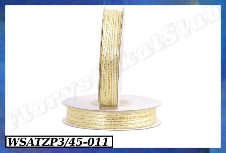 Wstążka satynowa ZP 3mm/45mb jasnokremowa