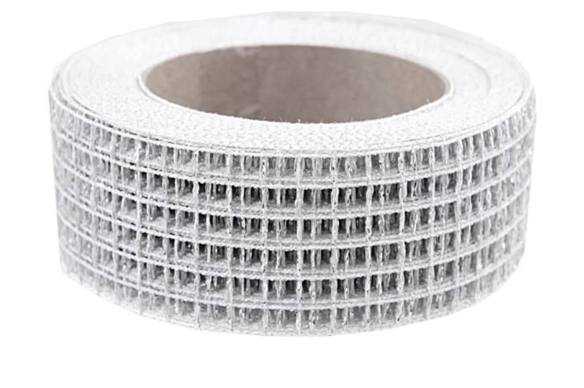 Wstążka siatkowa metalizowana 5cm/10mb srebrna