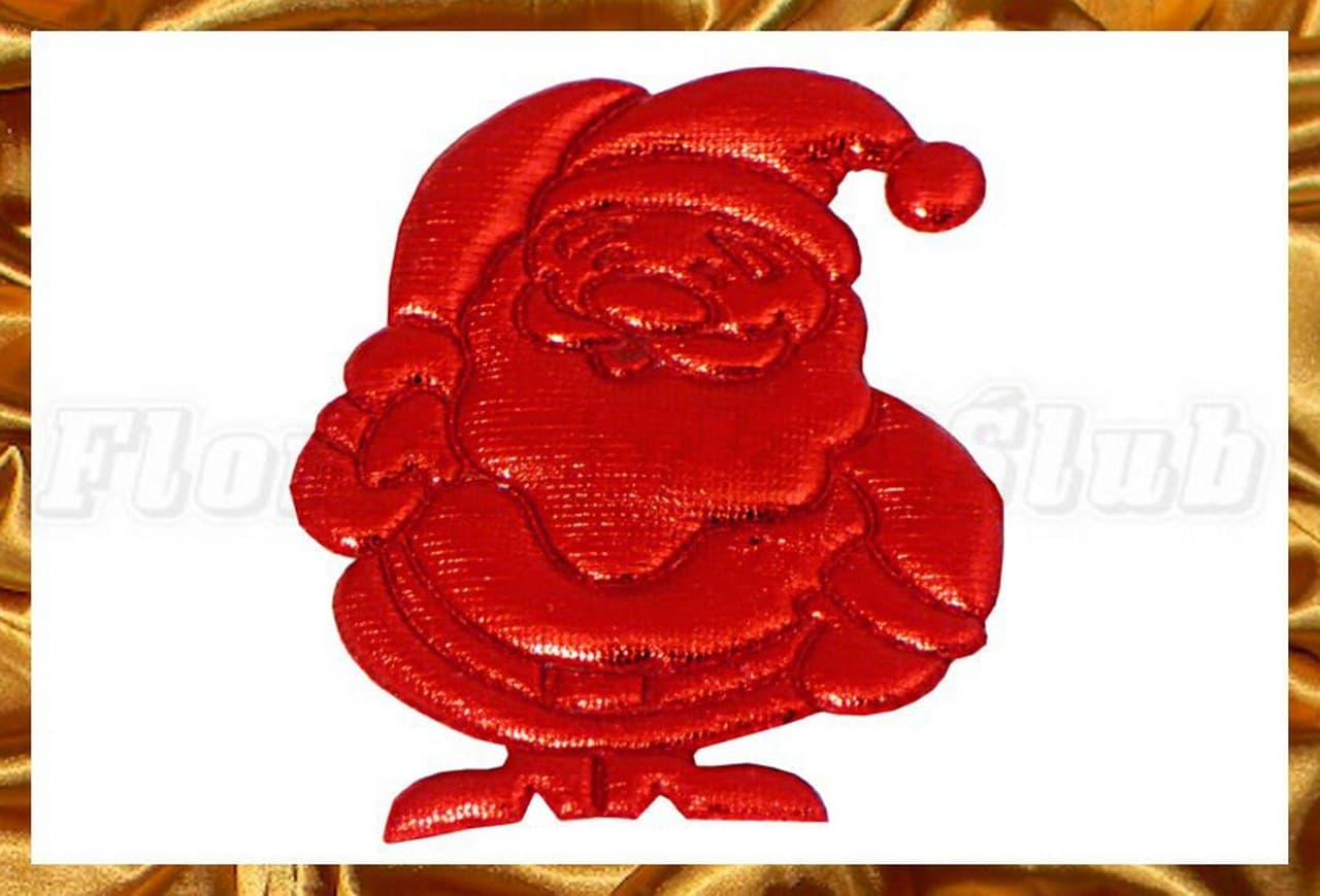 Aplikacje mikołaj 32szt./1mb czerwone metalizowane