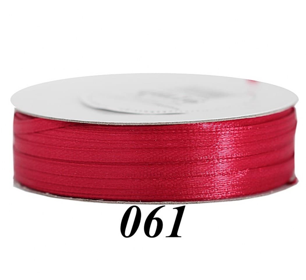 Wstążka satynowa 3mm/91mb, jasnobordowa