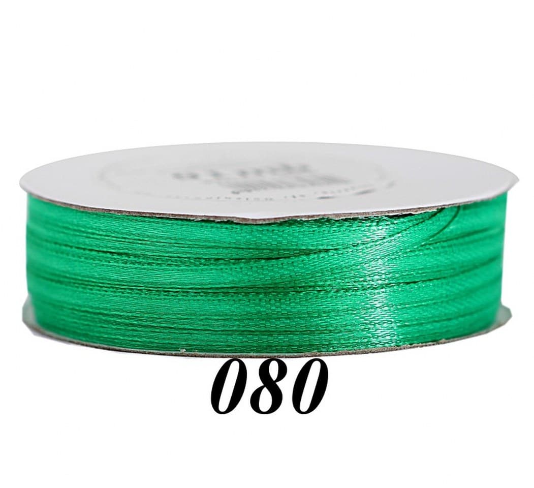 Wstążka satynowa 3mm/91mb, zielona