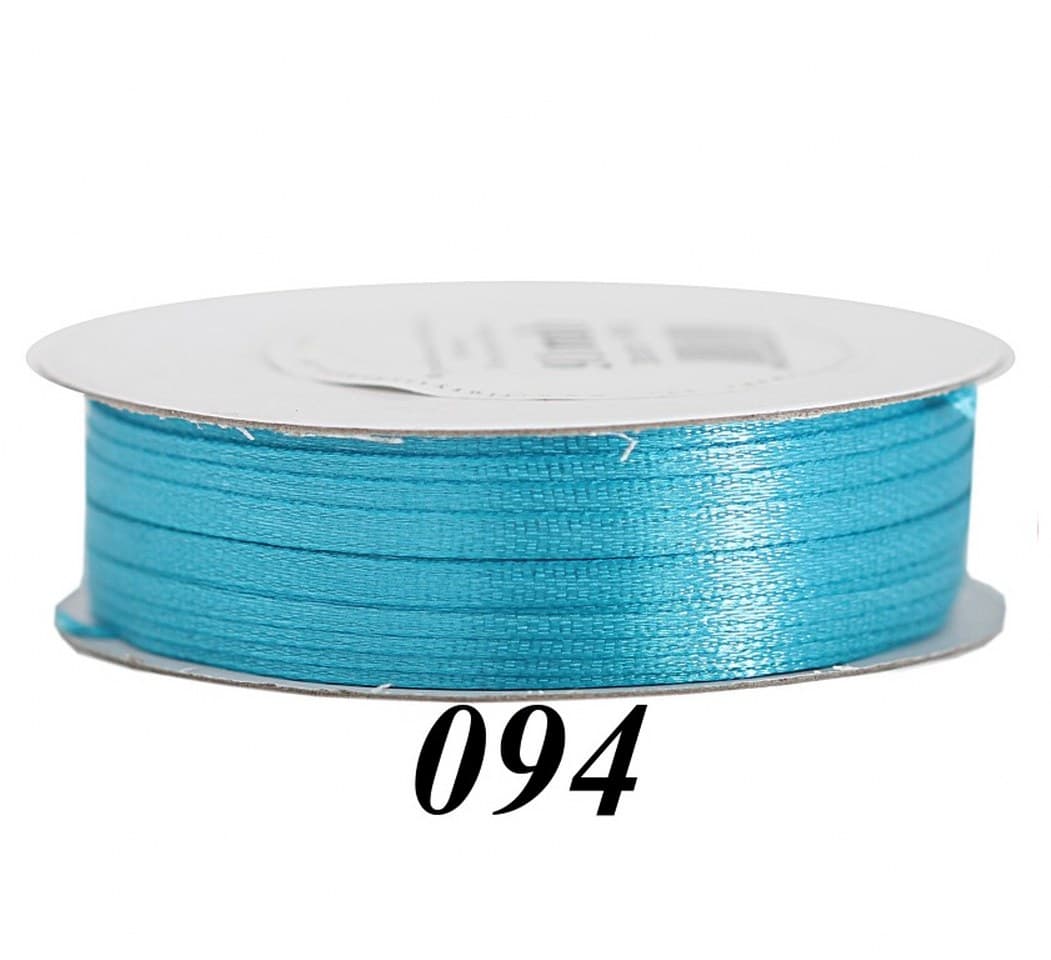 Wstążka satynowa 3mm/91mb, turkusowa