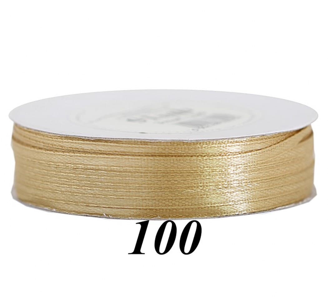 Wstążka satynowa 3mm/91mb, złota