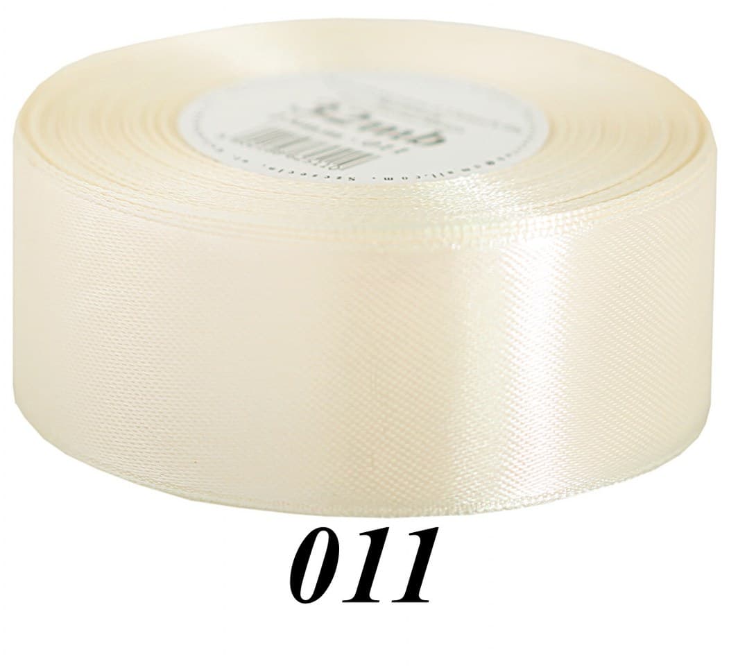 Wstążka satynowa 50mm/32mb, jasnokremowa