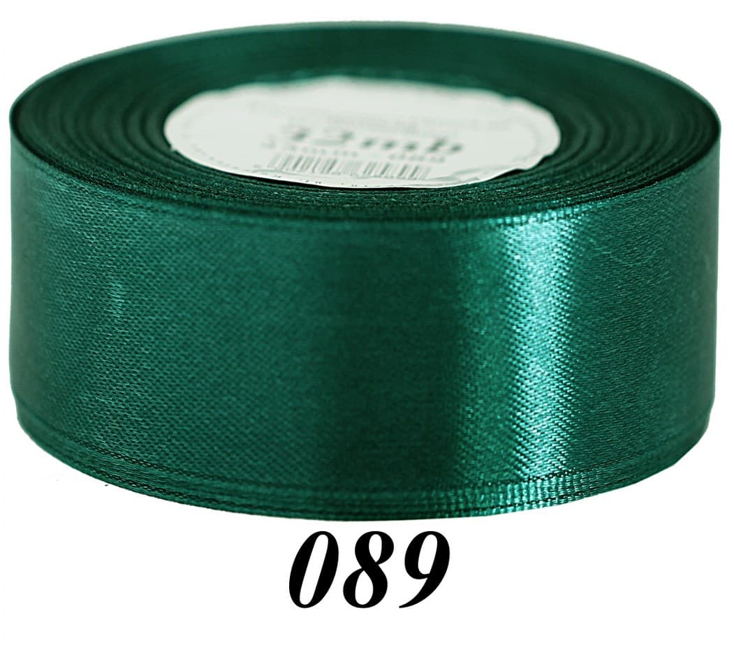 Wstążka satynowa 50mm/32mb, zieleń butelkowa