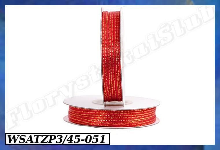 Wstążka satynowa ZP 3mm/45mb jasnoczerwona