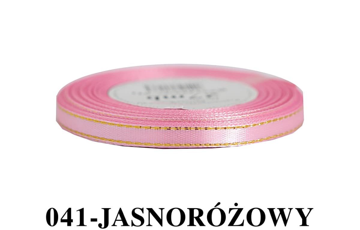 Wstążka satynowa ZP 6mm/27mb jasnoróżowa