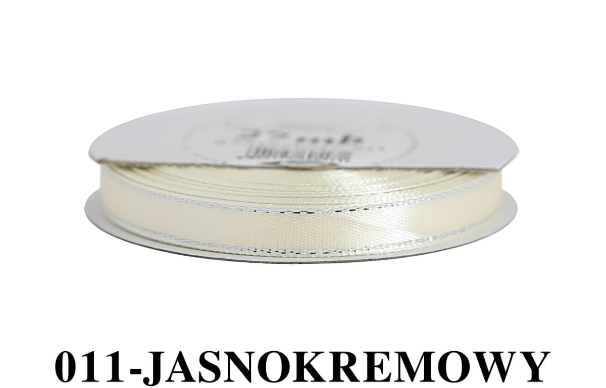 Wstążka satynowa SP 3mm/45mb, jasnokremowa