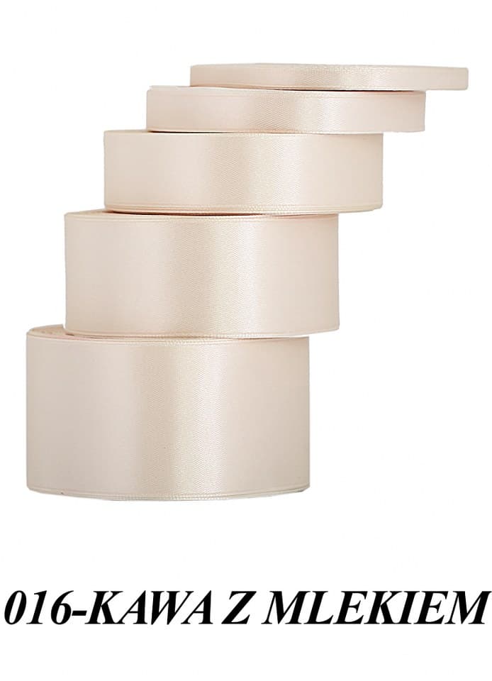 Wstążka satynowa 12mm/32mb, kawa/mleko