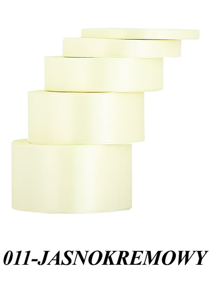 Wstążka satynowa 38mm/32mb, jasnokremowa