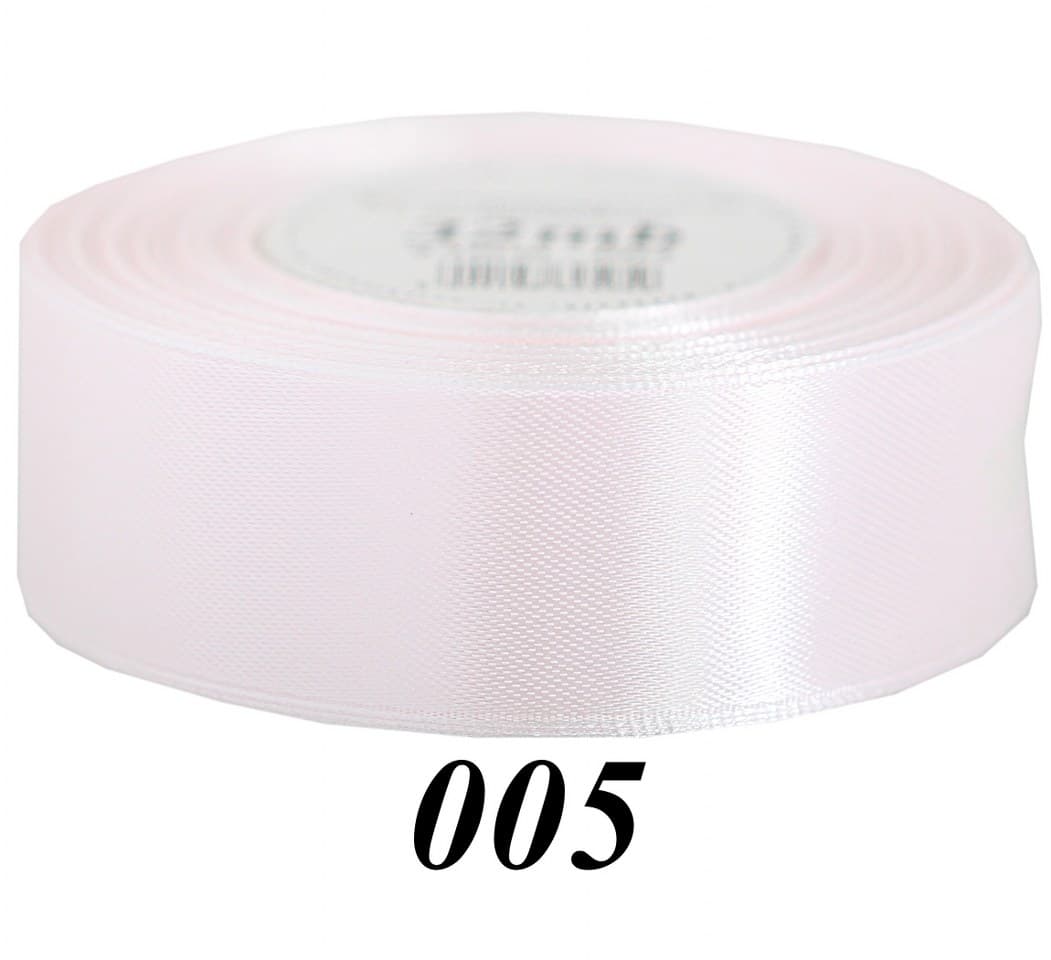 Wstążka satynowa 38mm/32mb, biały pudrowy