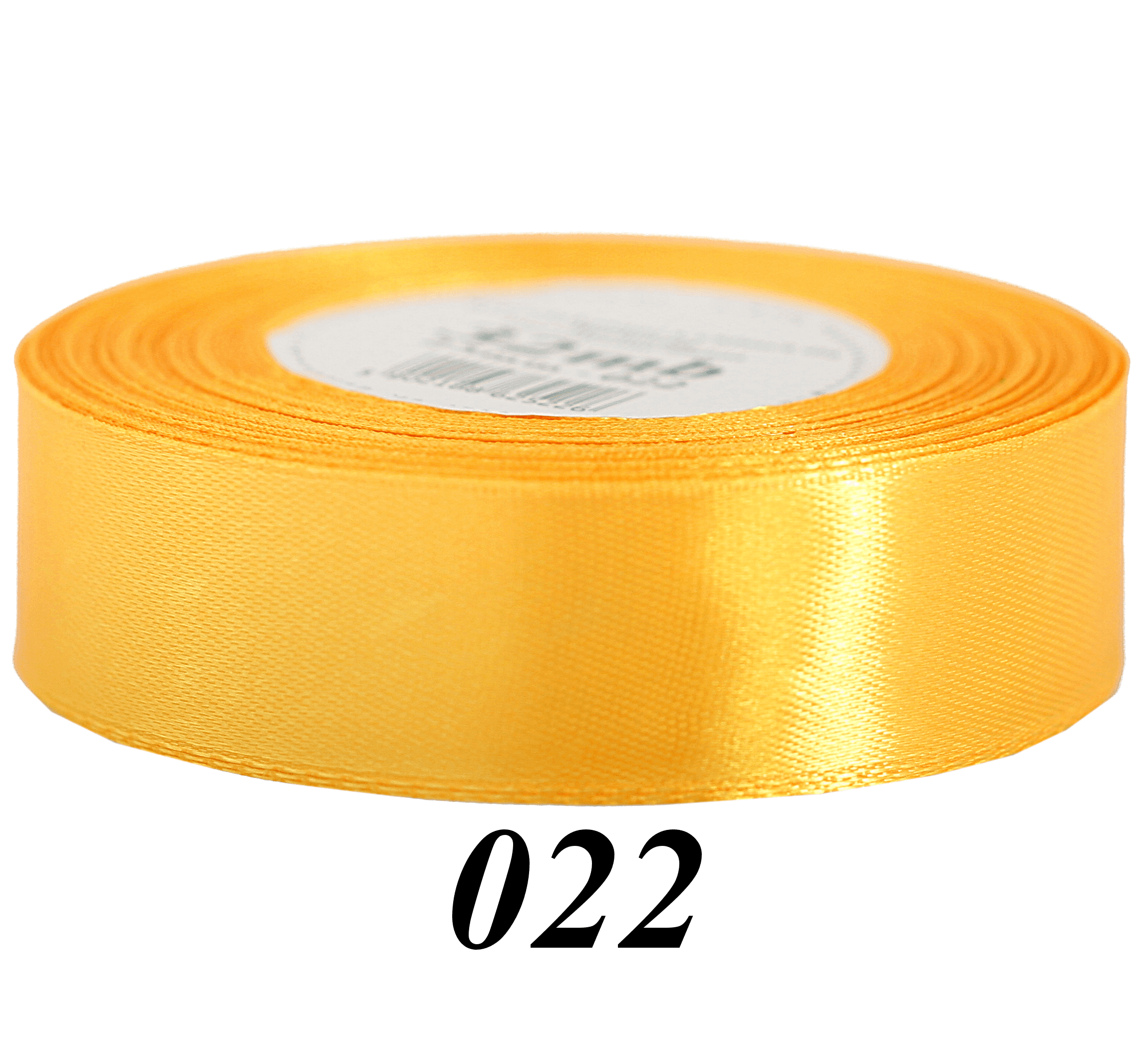 Wstążka satynowa 25mm/32mb, ciemnożółta