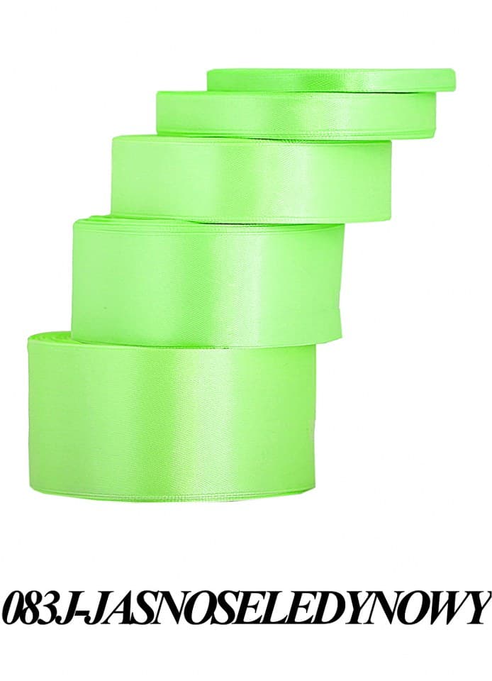 Wstążka satynowa 12mm/32mb, seledynowa jasna
