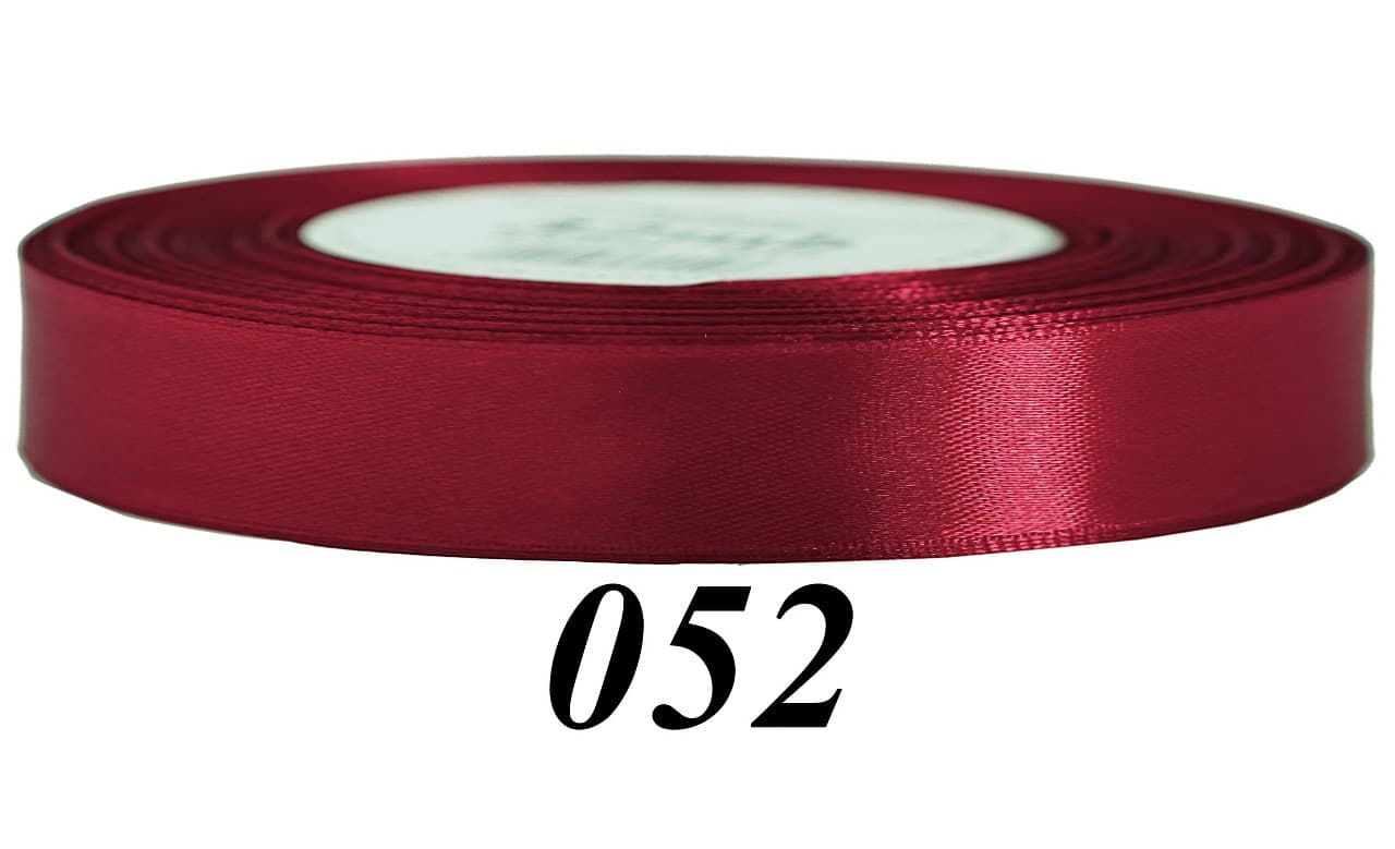 Wstążka satynowa 12mm/32mb, ciemnoczerwona