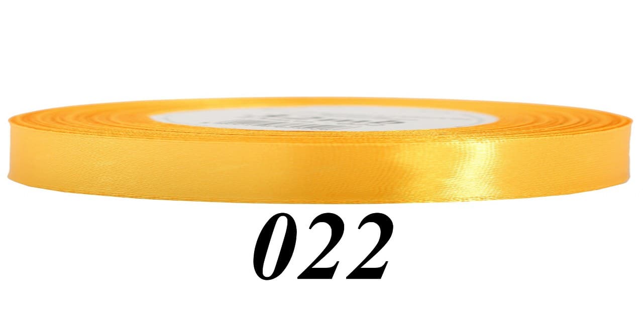 Wstążka satynowa 6mm/32mb, ciemnożółta