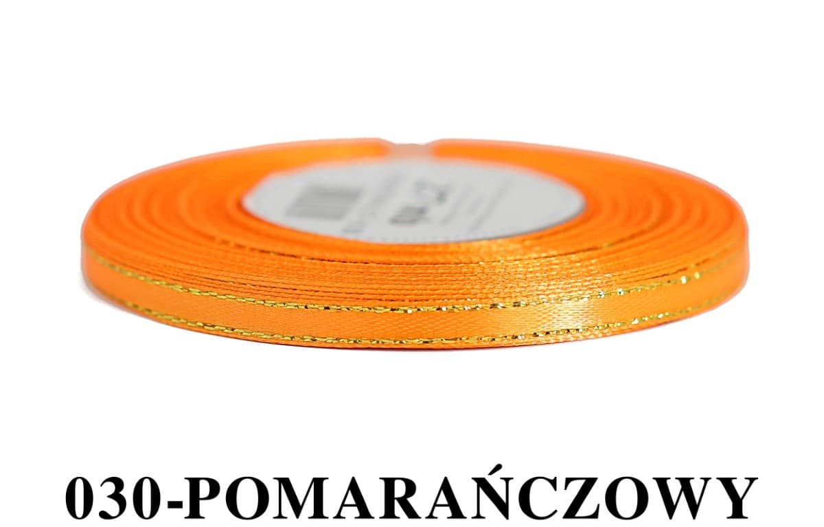 Wstążka satynowa ZP 6mm/27mb pomarańczowa