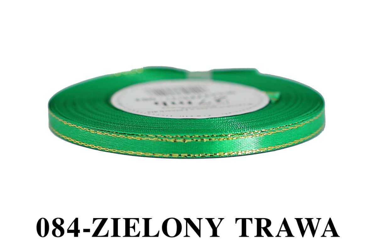 Wstążka satynowa ZP 6mm/27mb zielona trawa