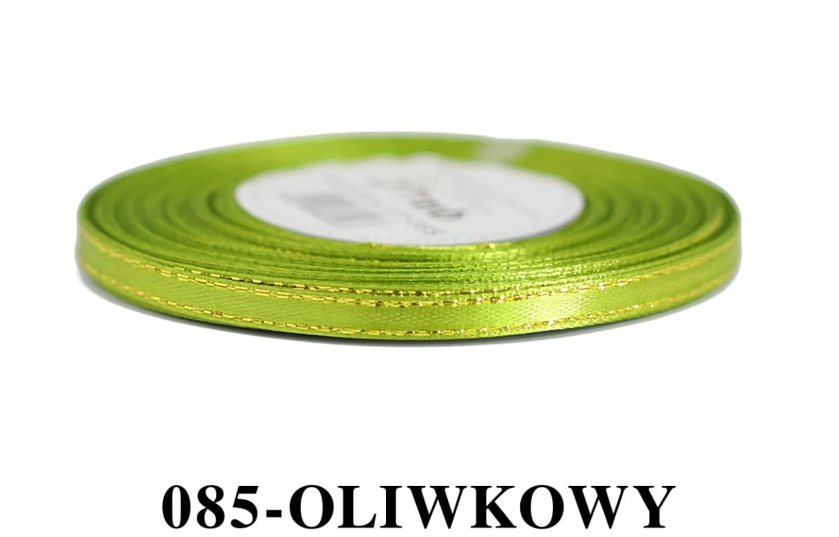 Wstążka satynowa ZP 6mm/27mb oliwka