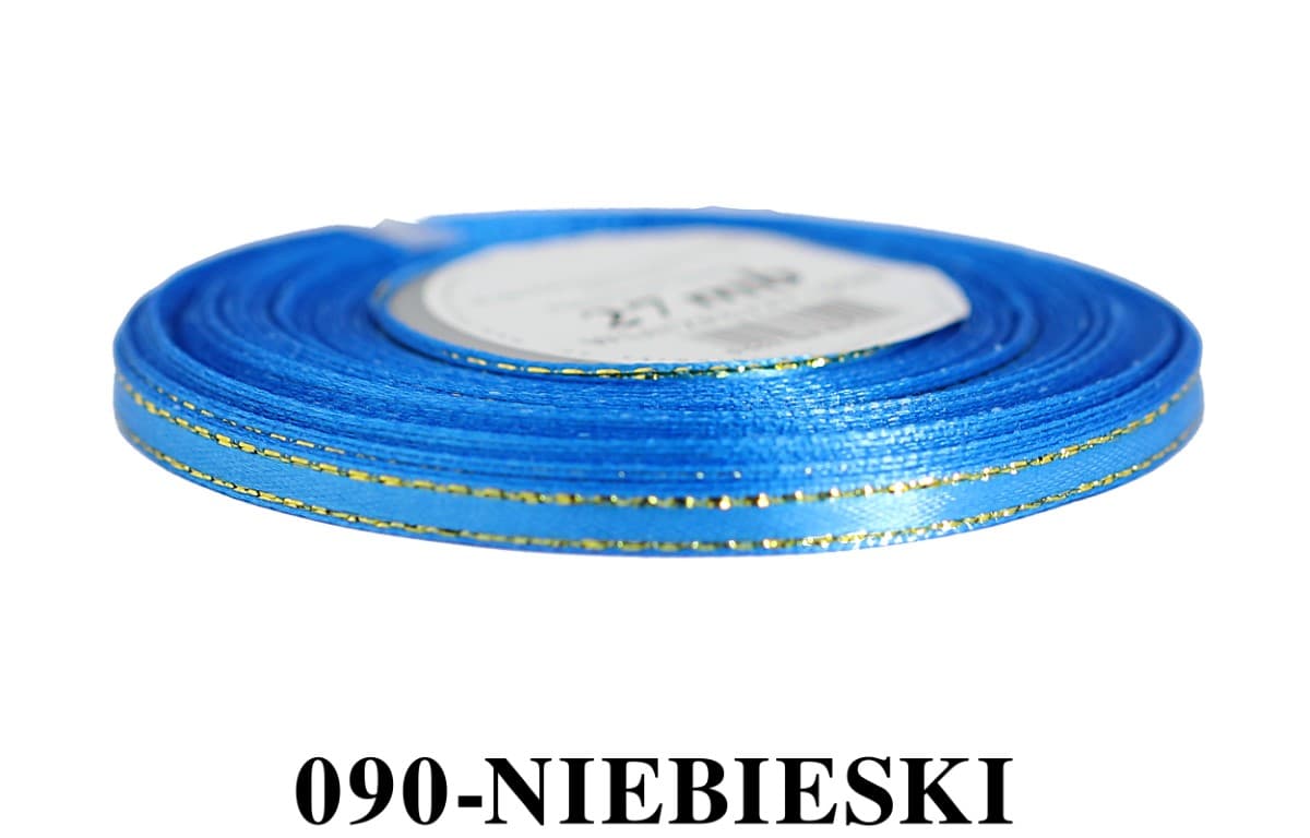 Wstążka satynowa ZP 6mm/27mb niebieska