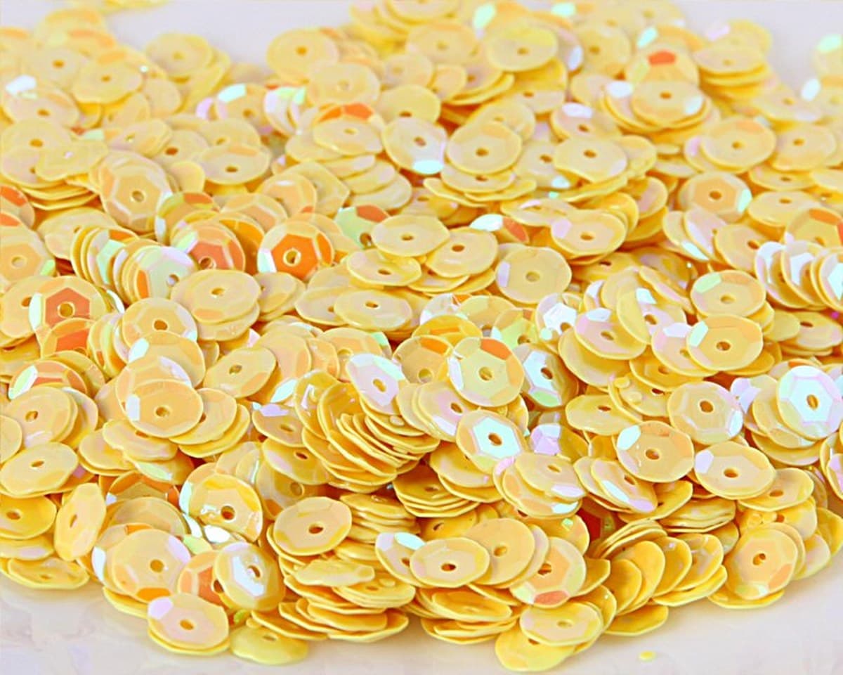 Cekiny 6mm/15gram żółty mieniący