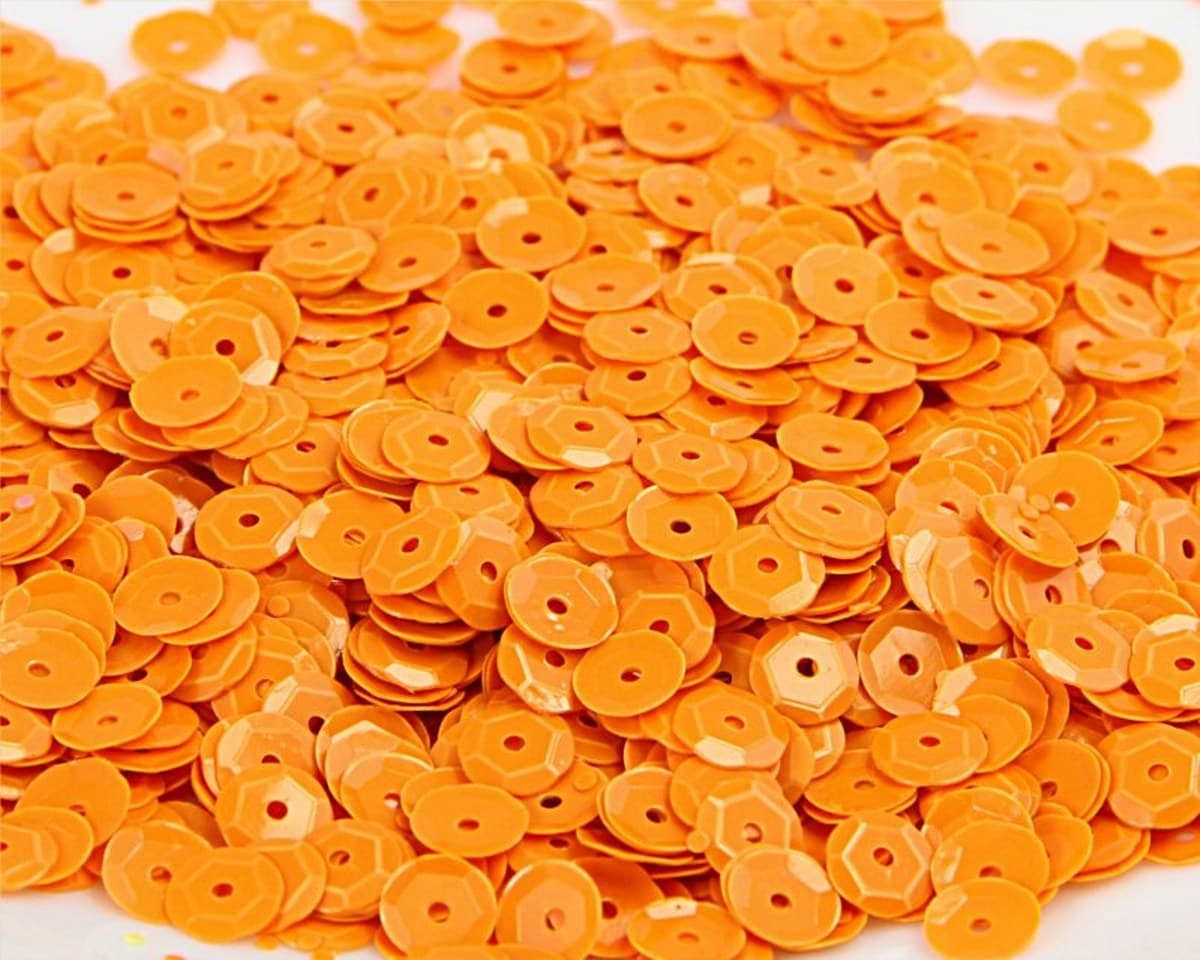 Cekiny 6mm/15gram pomarańczowy pastelowy