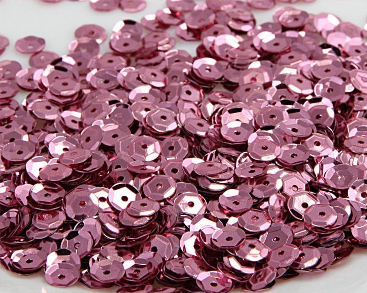 Cekiny 6mm/15gram jasnoróżowy błyszczący 