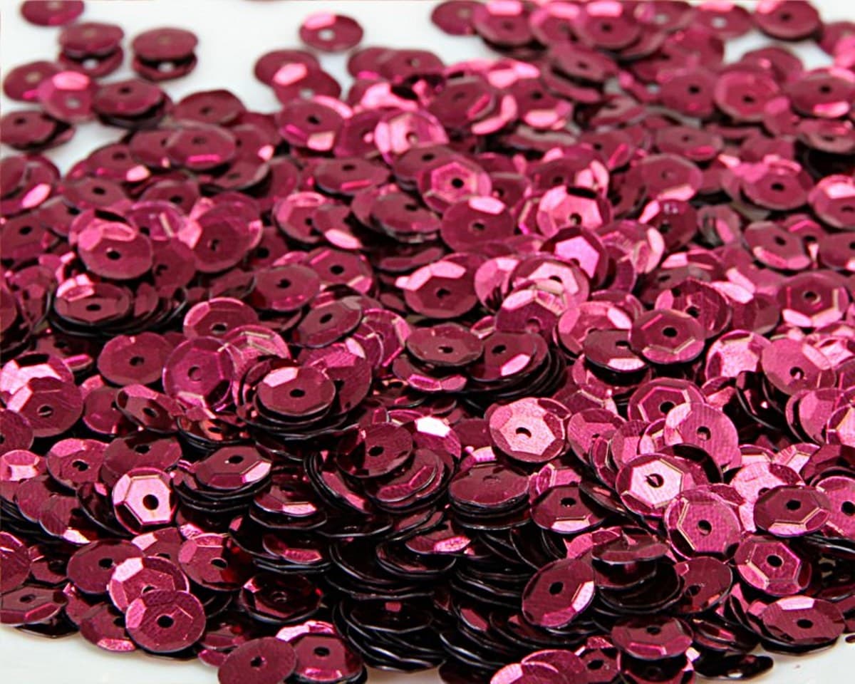 Cekiny 6mm/15gram bordowy błyszczący