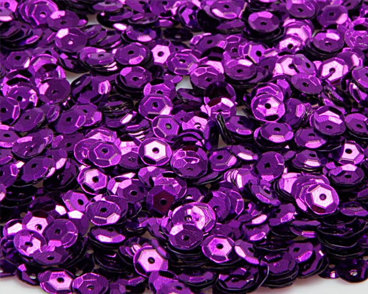 Cekiny 6mm/15gram śliwkowy błyszczący