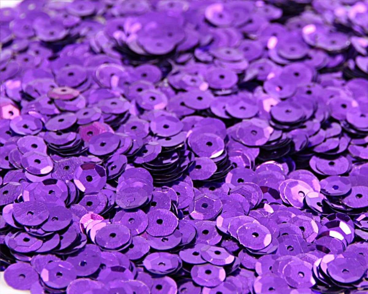 Cekiny 6mm/15gram fioletowy błyszczący