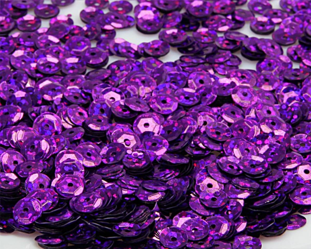 Cekiny 6mm/15gram fioletowy brokat