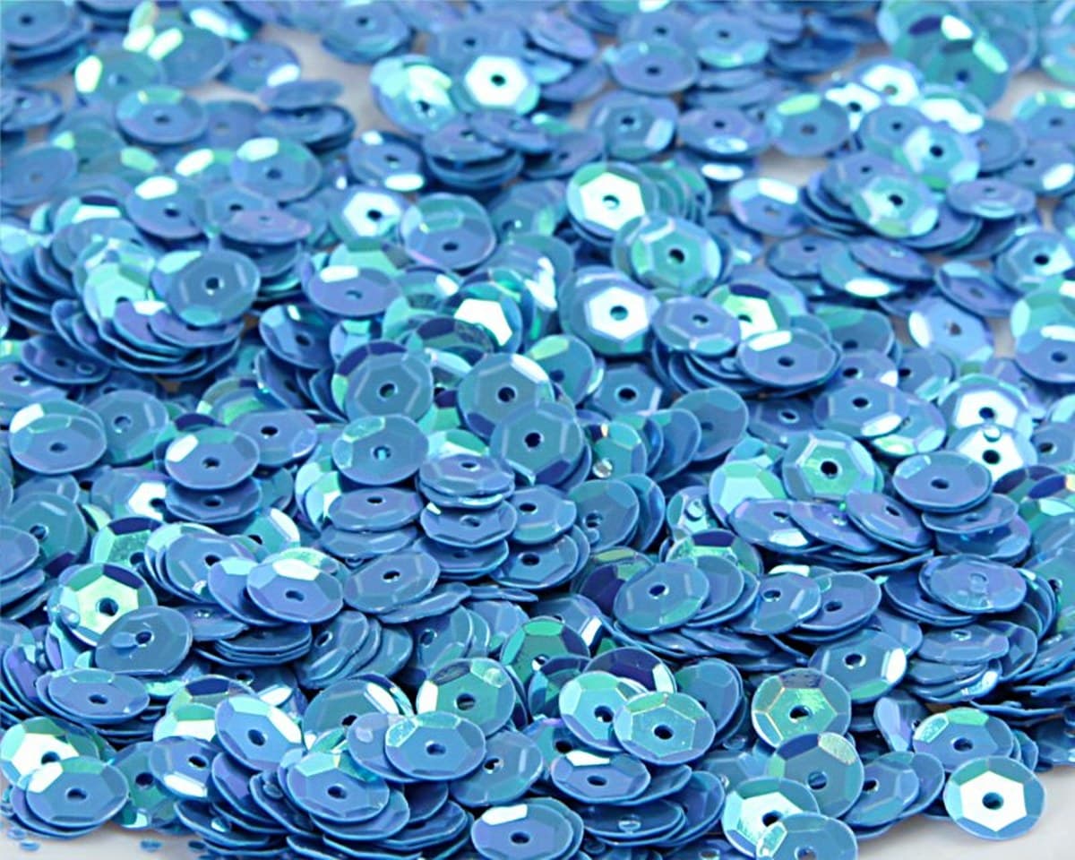 Cekiny 6mm/15gram niebieski mieniący