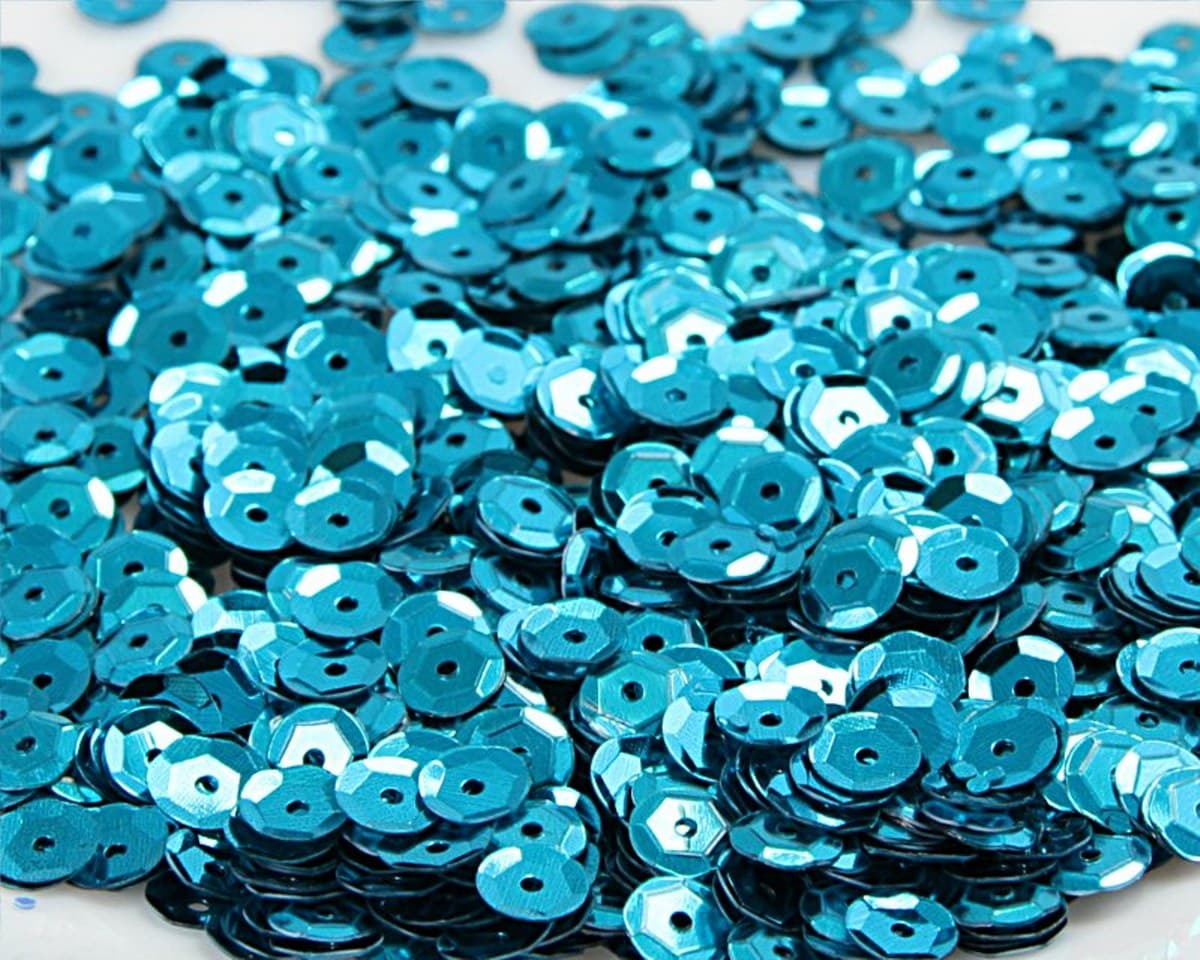Cekiny 6mm/15gram turkusowy błyszczący