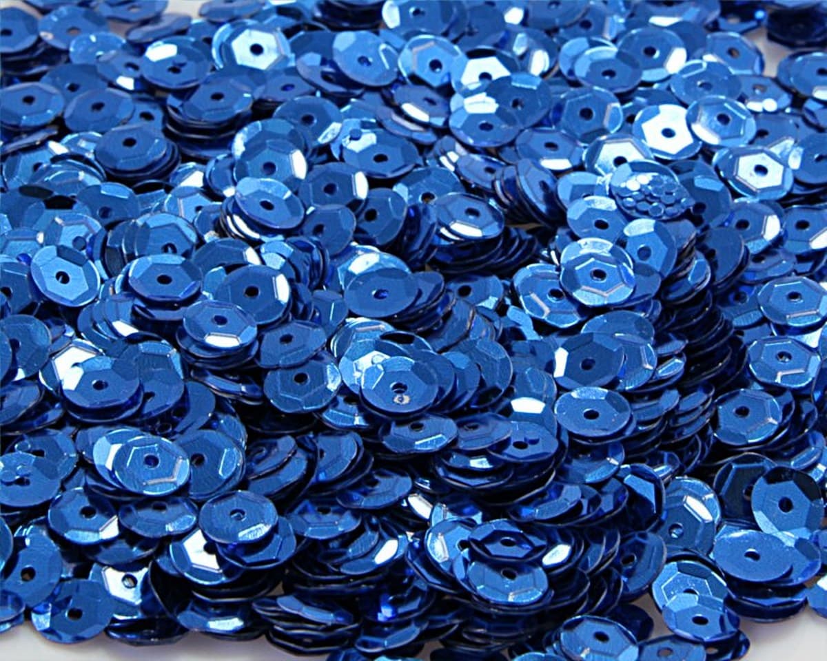 Cekiny 6mm/15gram chabrowy błyszczący