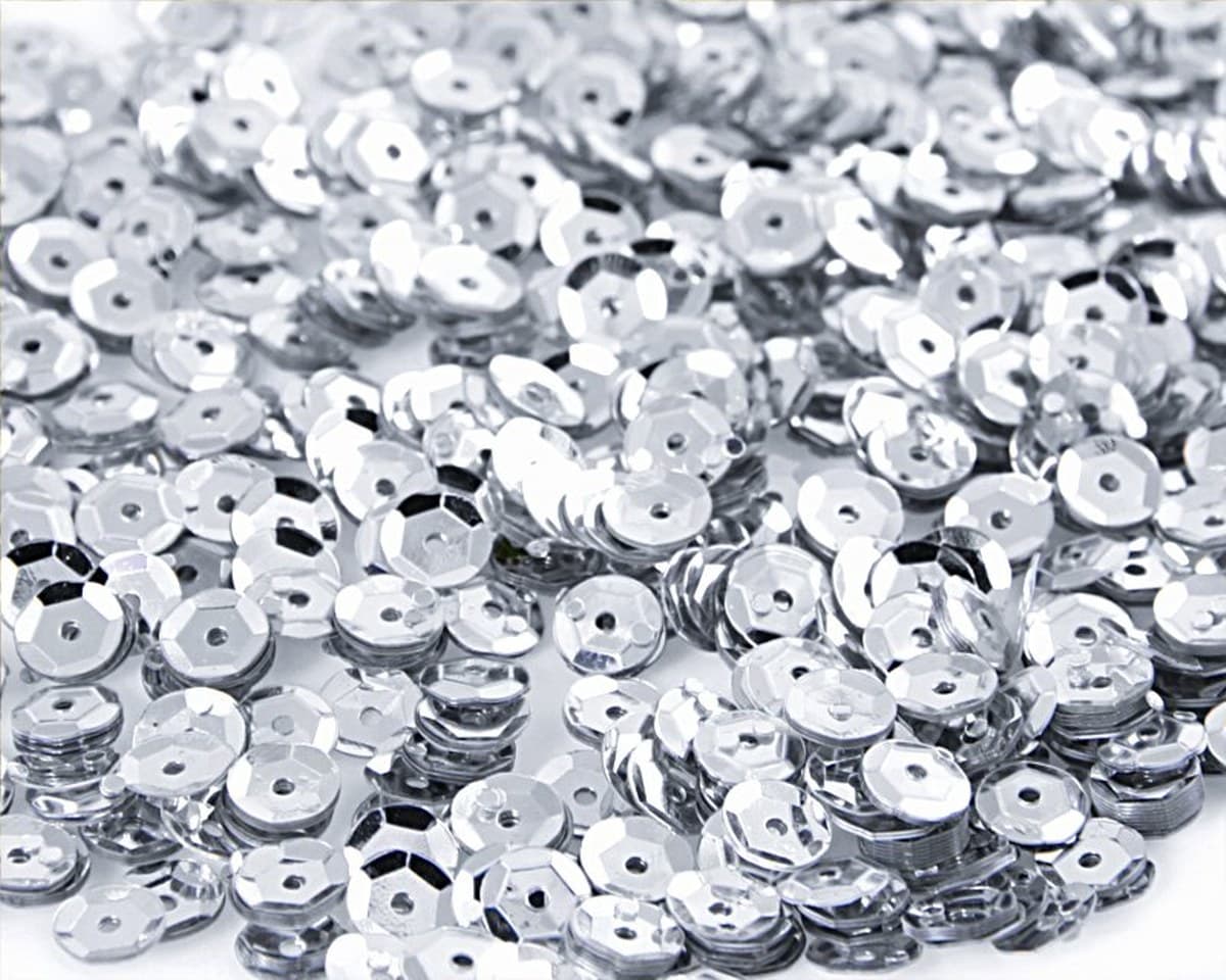 Cekiny 6mm/15gram srebrny błyszczący