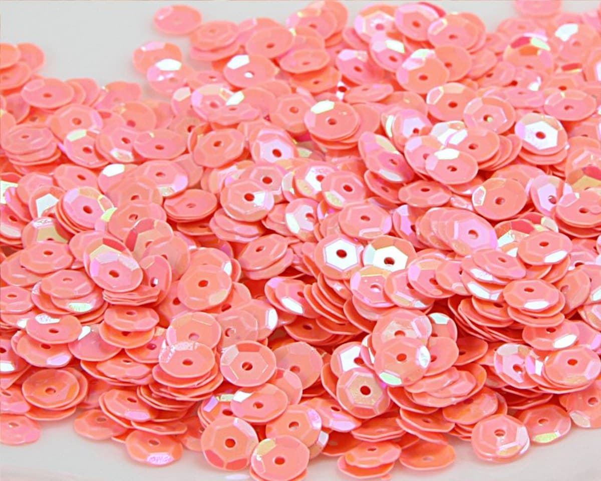 Cekiny 8mm/15gram łososiowy mieniący