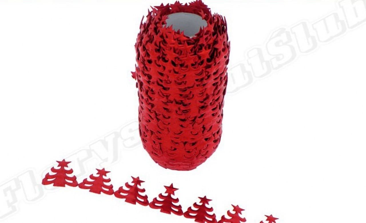 Aplikacje choinki metal. czerwone 1mb