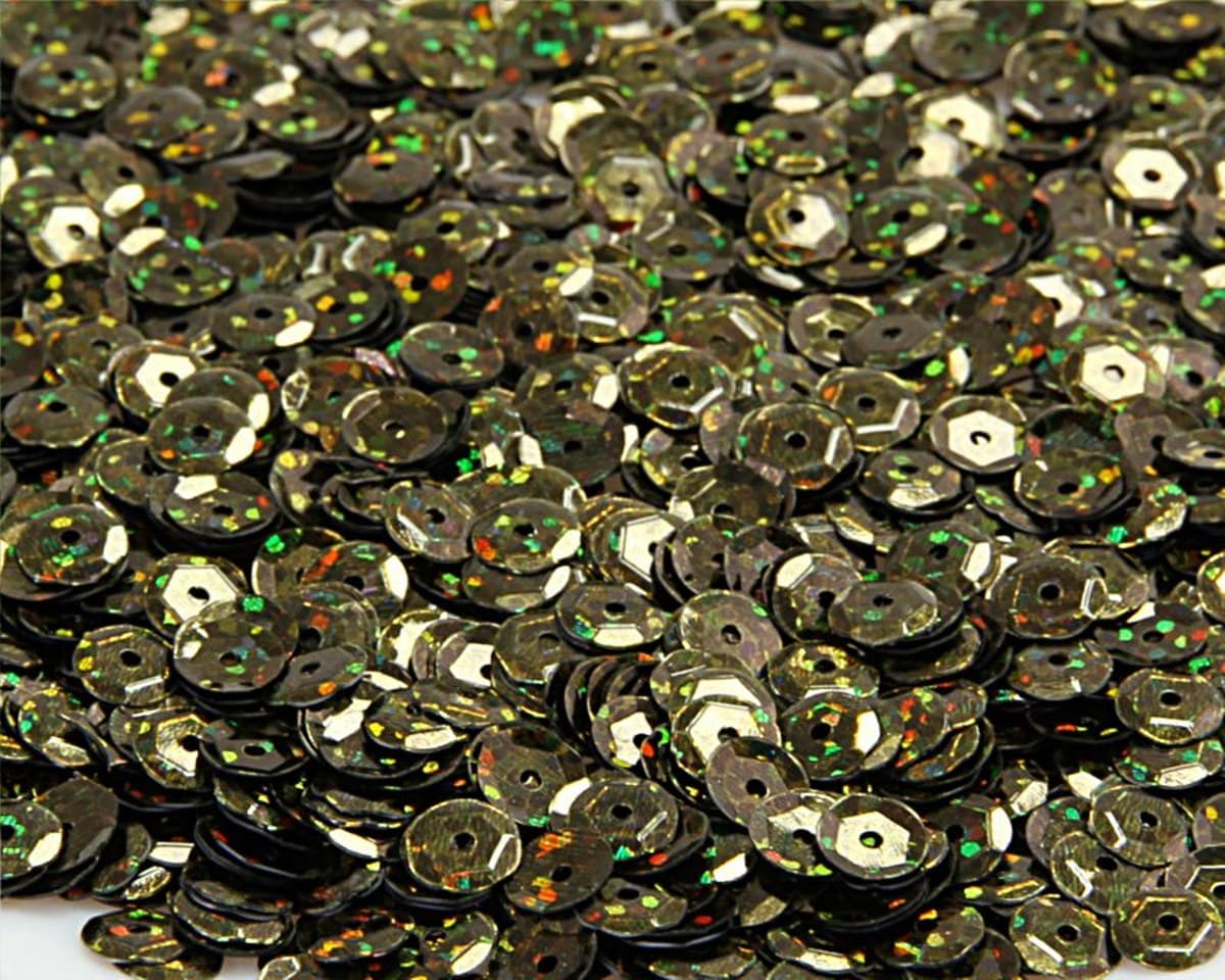 Cekiny 8mm/15gram oliwkowy brokat