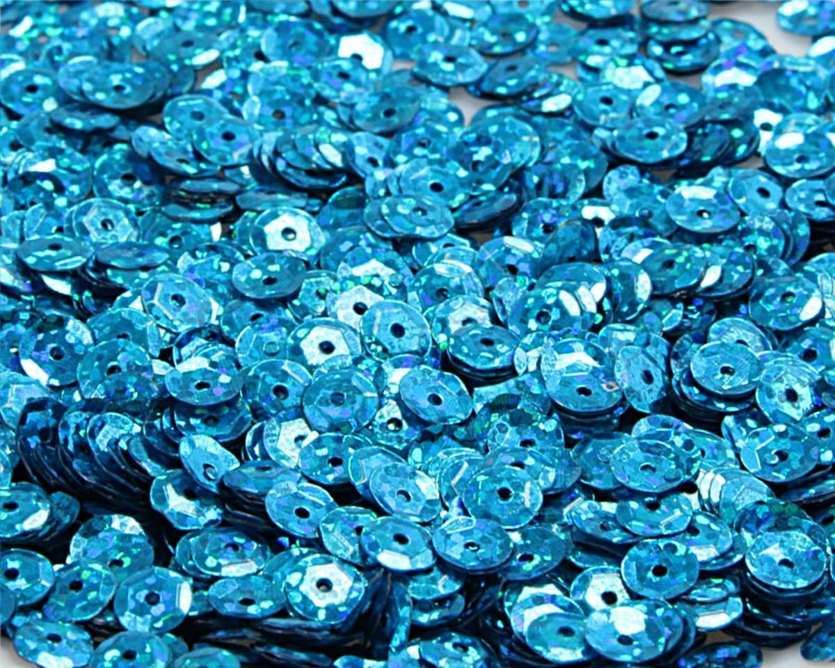 Cekiny 8mm/15gram turkusowy brokat