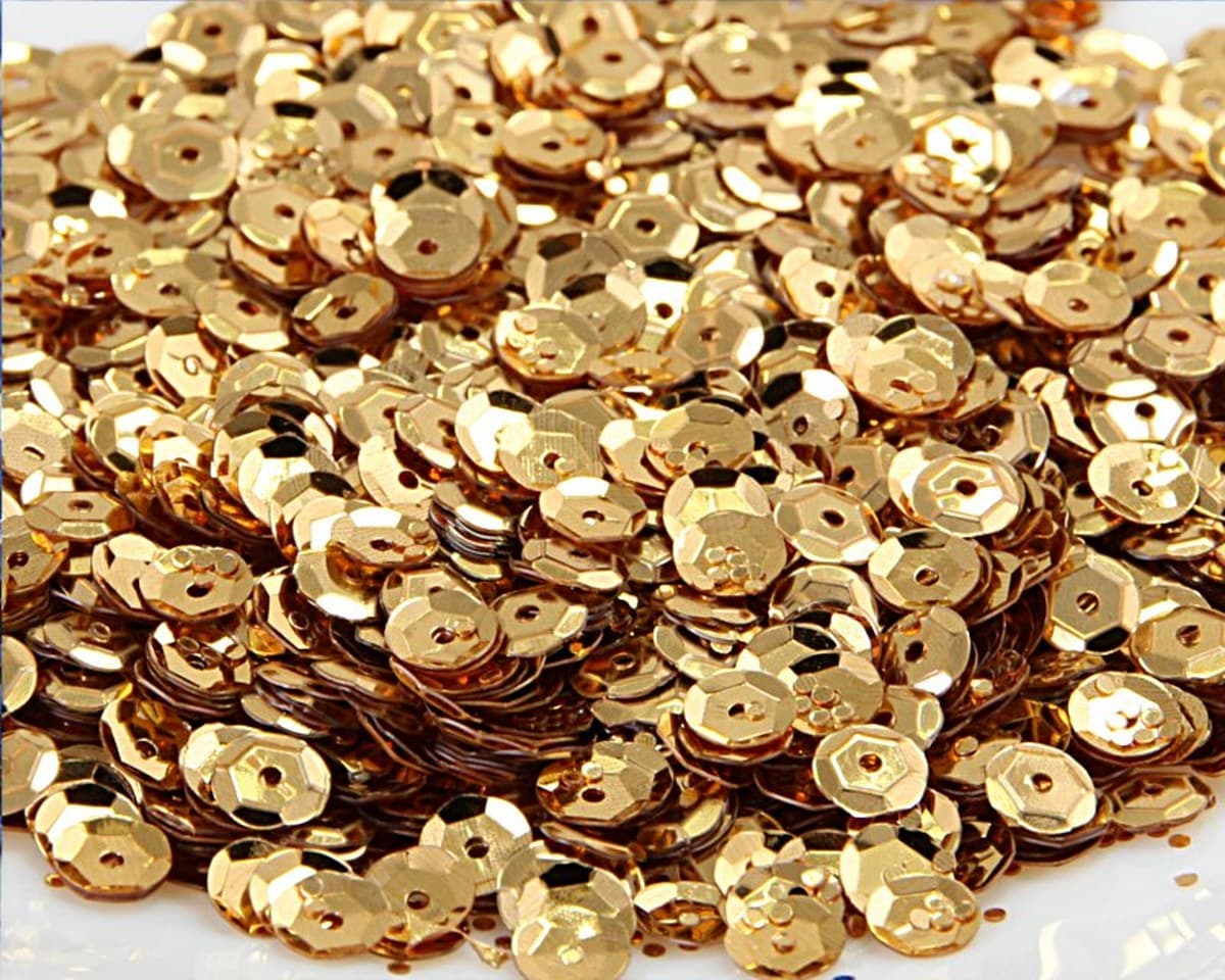 Cekiny 8mm/15gram jasnozłoty błyszczący