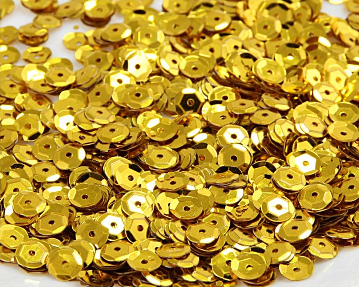 Cekiny 8mm/15gram ciemnozłoty błyszczący